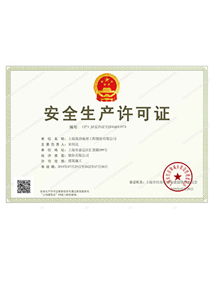 上海強勁安全生產(chǎn)許可證